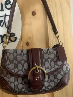 Coach Soho Signature Jacquard Top Handle Shoulder Bag CJ814